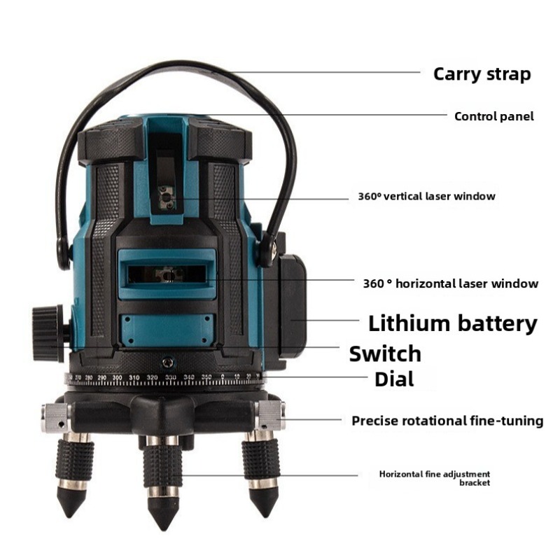 5-Line Green Laser Level, High - Level Laser Line ulasan dan harga
