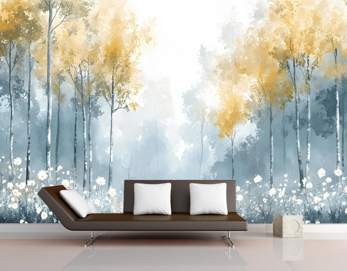 custom Green Forest wallpapers - Home Improvement Materials ulasan dan harga