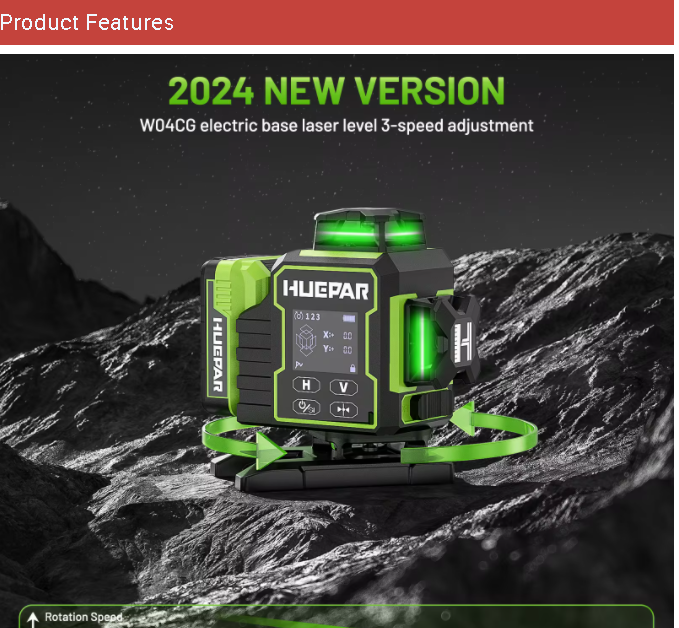 2026 Huepar W04CG Green Lasers - Level Laser Line ulasan dan harga