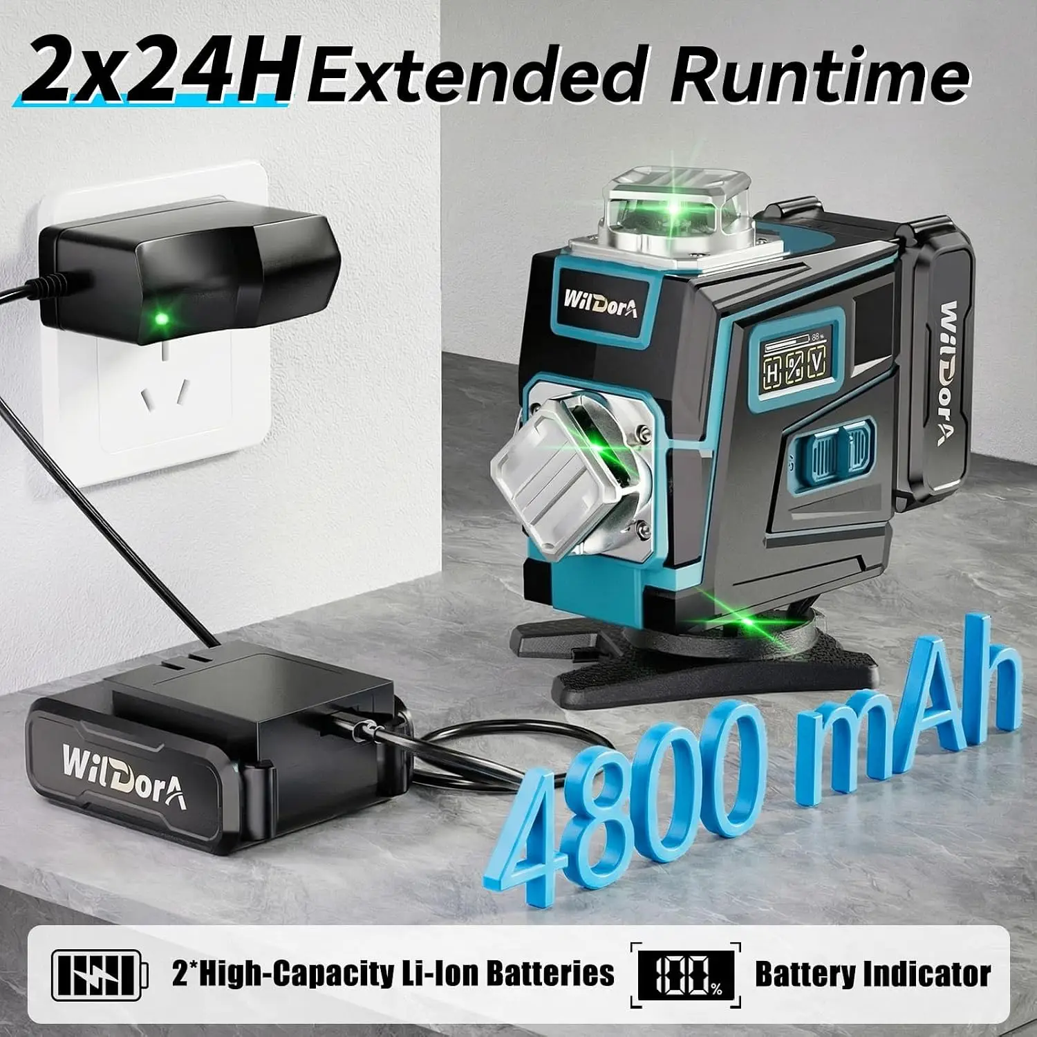 Laser Level with Tripod, 4x360 - Level Laser Line ulasan dan harga