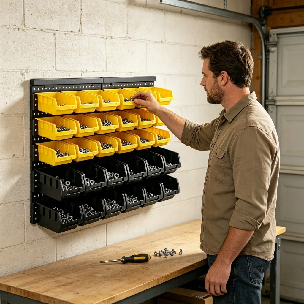 Wall Mounted Storage Bins Orga - Home Improvement Binford Tools ulasan dan harga