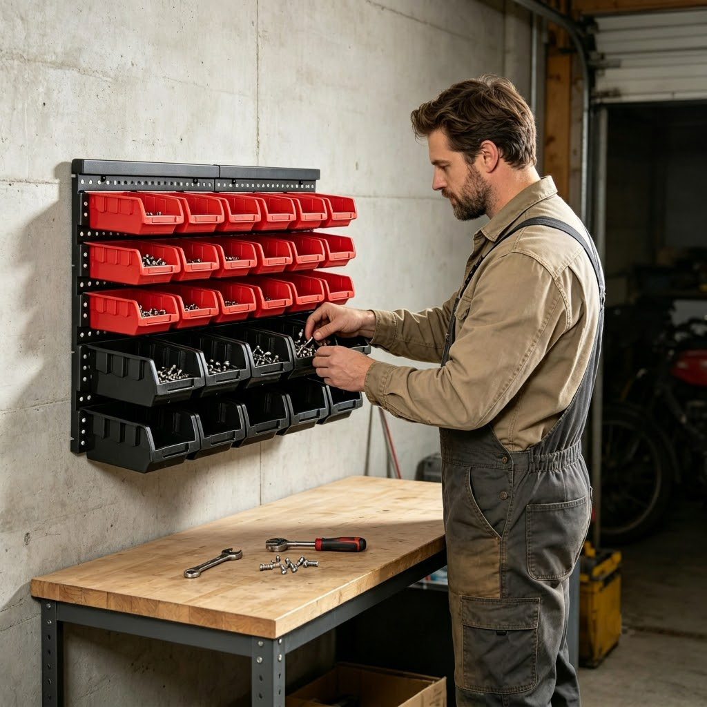Wall Mounted Storage Bins Orga - Home Improvement Binford Tools ulasan dan harga