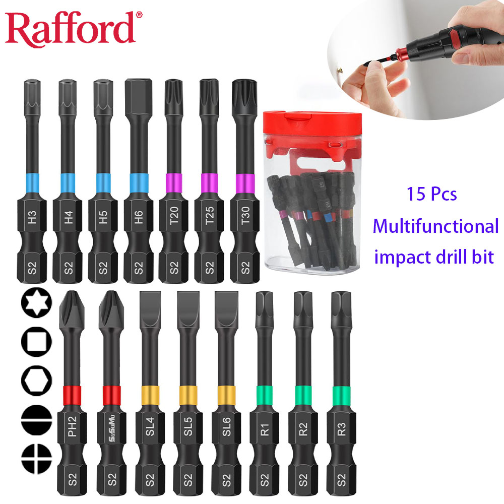 Rafford 15PCS Impact Ready Mag - Drill Bit Set ulasan dan harga