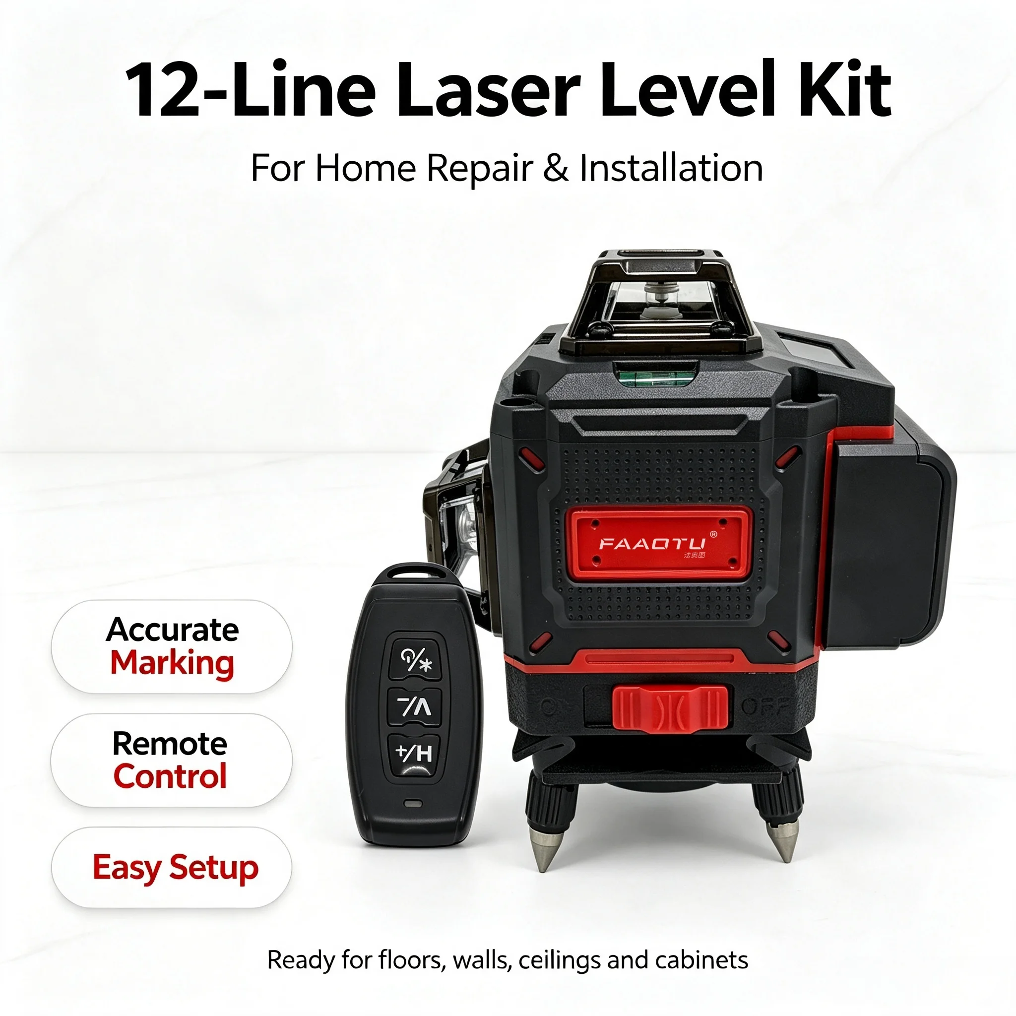 FAAOTU Digital 360-Degree Cros - Level Laser Line ulasan dan harga