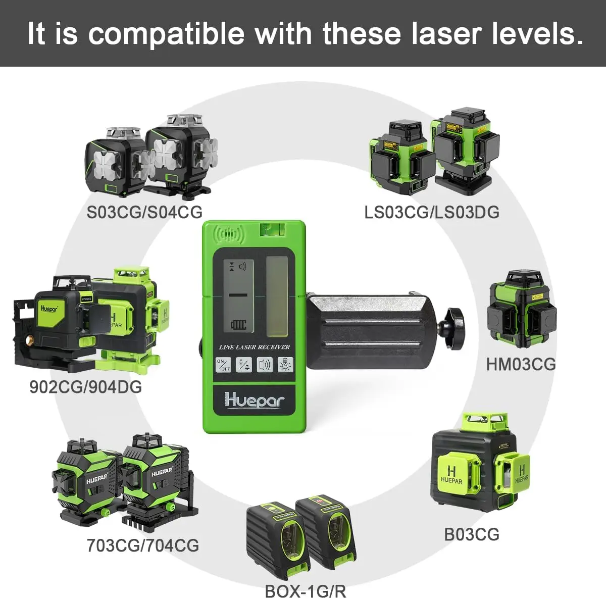 Huepar Laser Receiver LR-5RG f - Level Laser Line ulasan dan harga