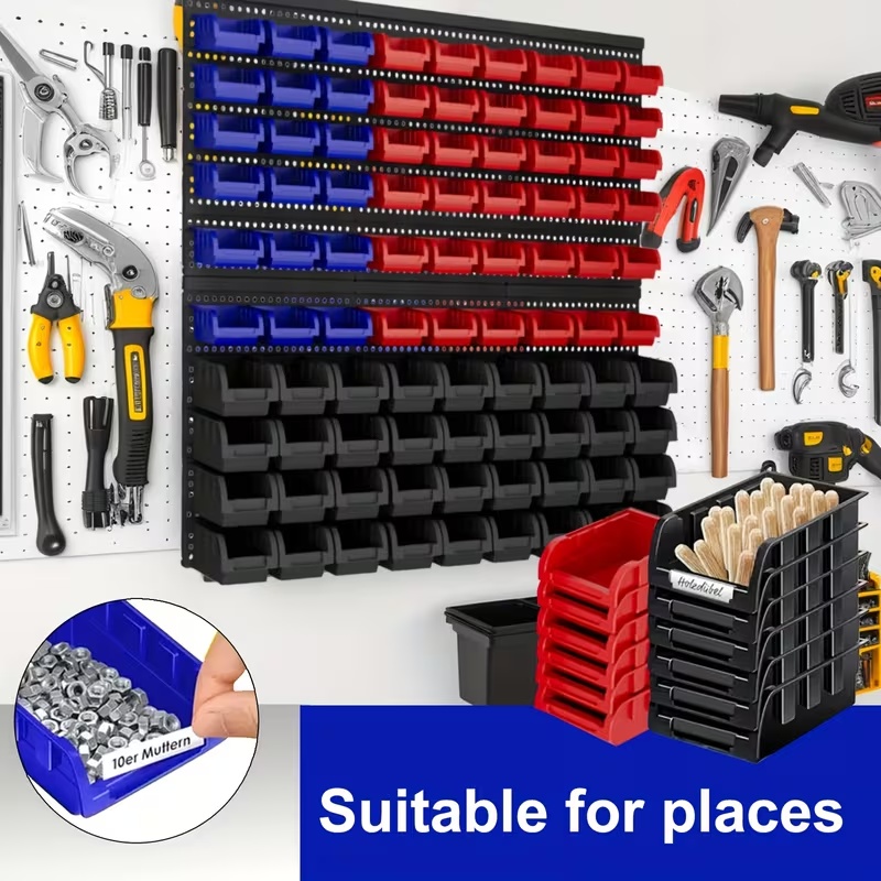 Wall Mounted Plastic Storage B - Home Improvement Binford Tools ulasan dan harga