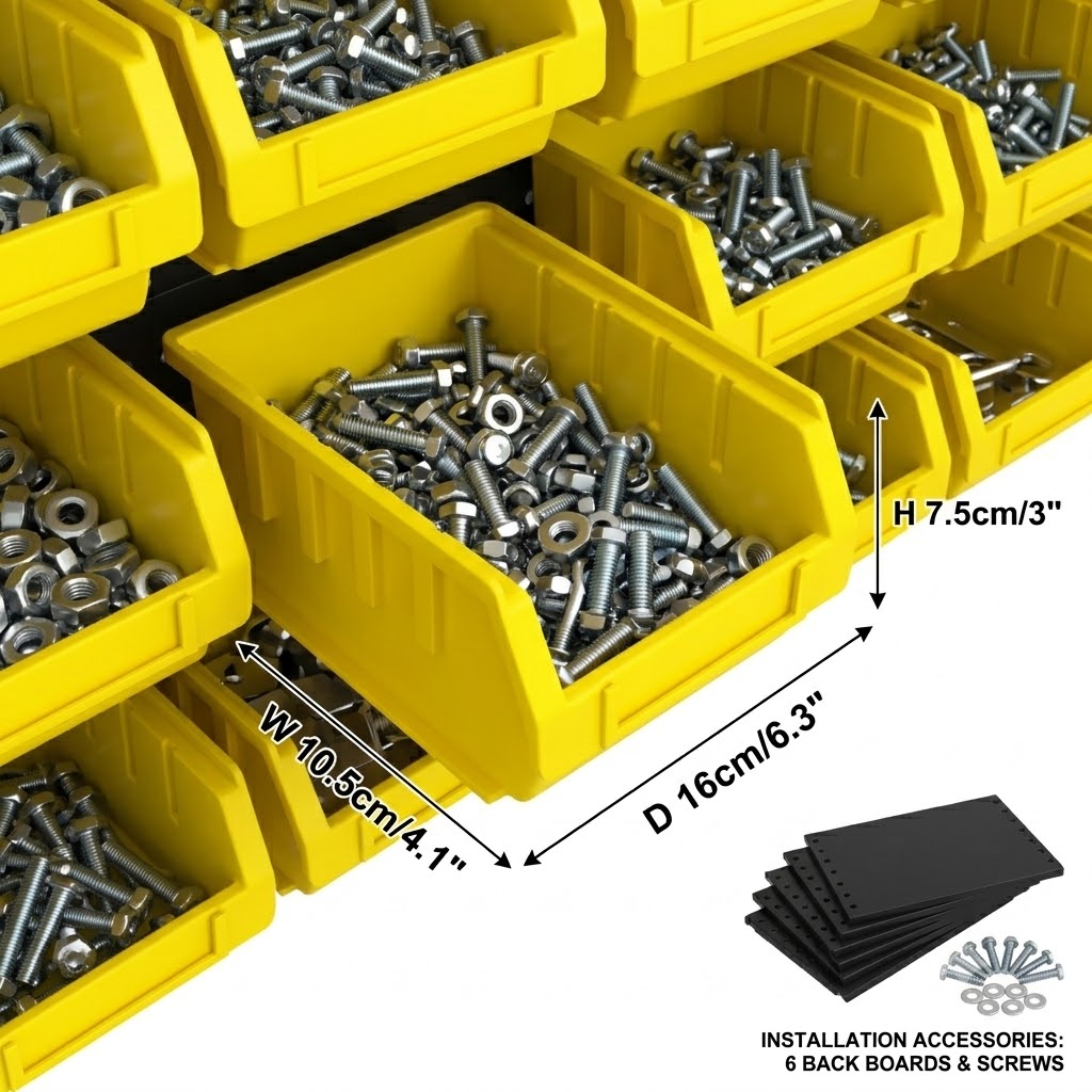 Wall Mounted Plastic Storage B - Home Improvement Binford Tools ulasan dan harga